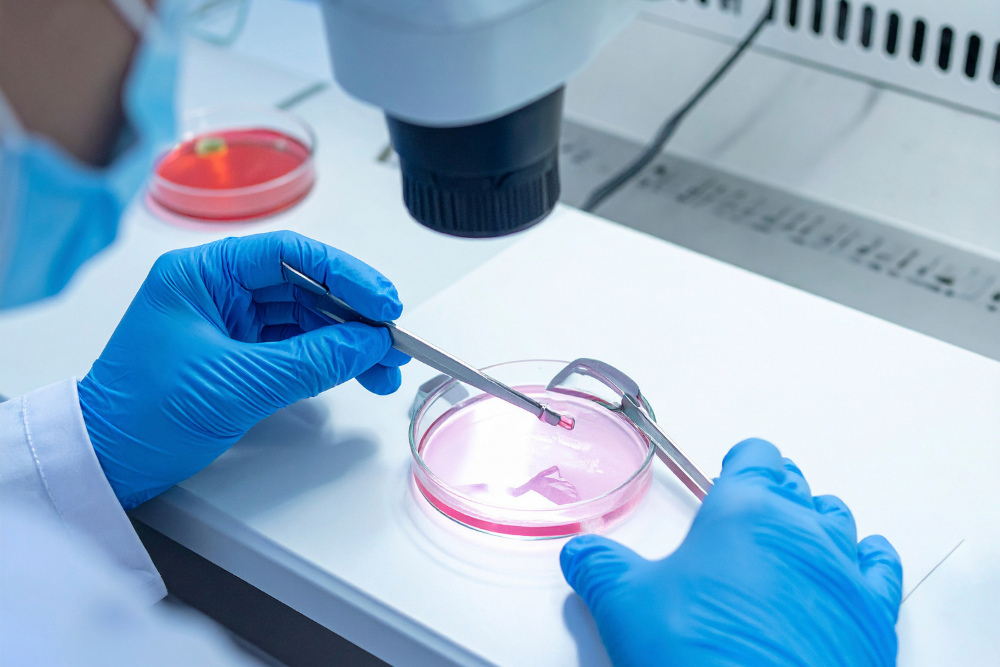 IVF embryo transfer procedure in fertility clinic